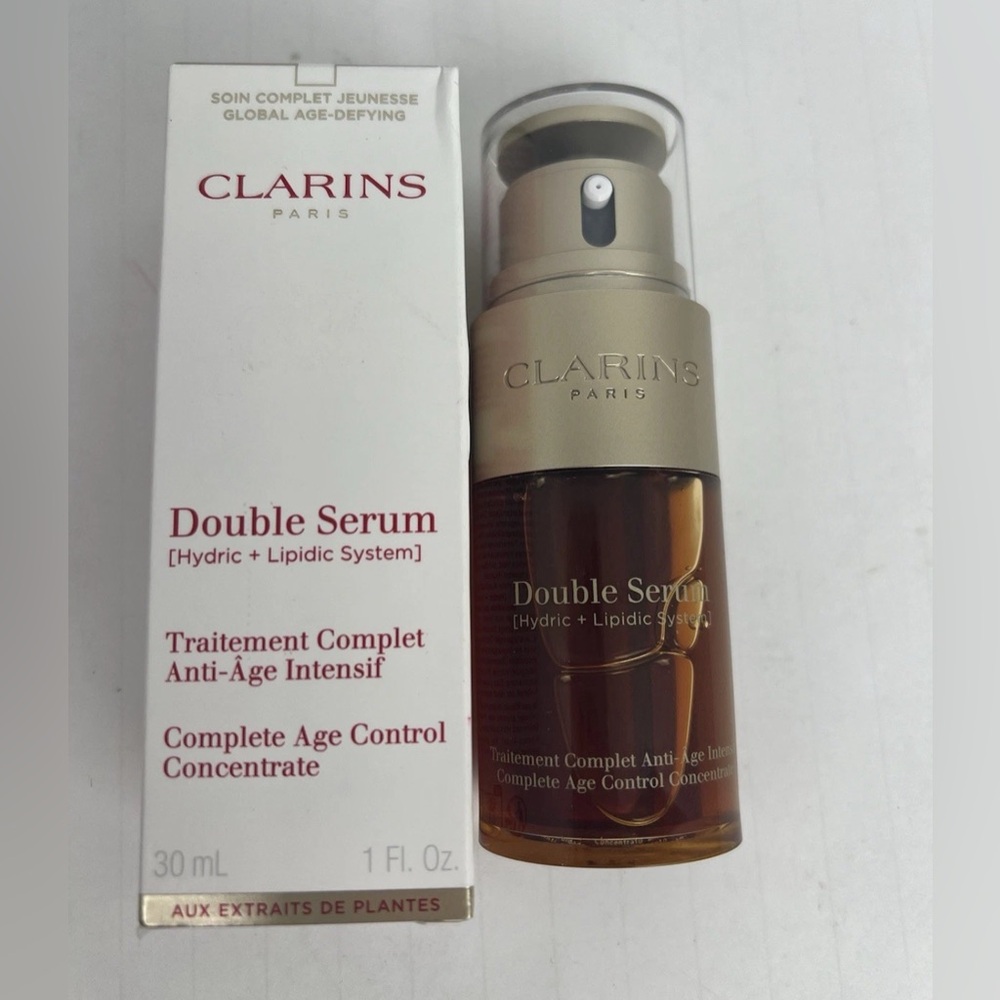 Clarins Double Serum Light Anti Aging Concentrate 1 Fl Oz- Hydric Lipidic System - Picture 5 of 6